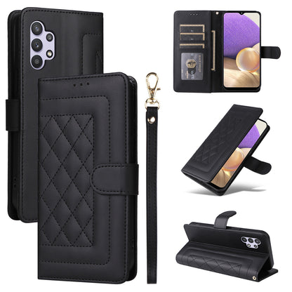 Samsung Galaxy A32 5G Diamond Lattice Leather Flip Phone Case - Durable and Convenient Holder with Precision Cutouts