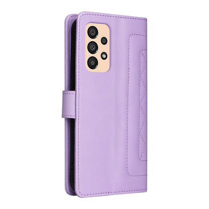 Samsung Galaxy A33 5G Diamond Lattice Leather Flip Phone Case - Durable and Convenient Holder with Precision Cutouts