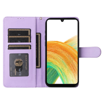 Samsung Galaxy A33 5G Diamond Lattice Leather Flip Phone Case - Durable and Convenient Holder with Precision Cutouts