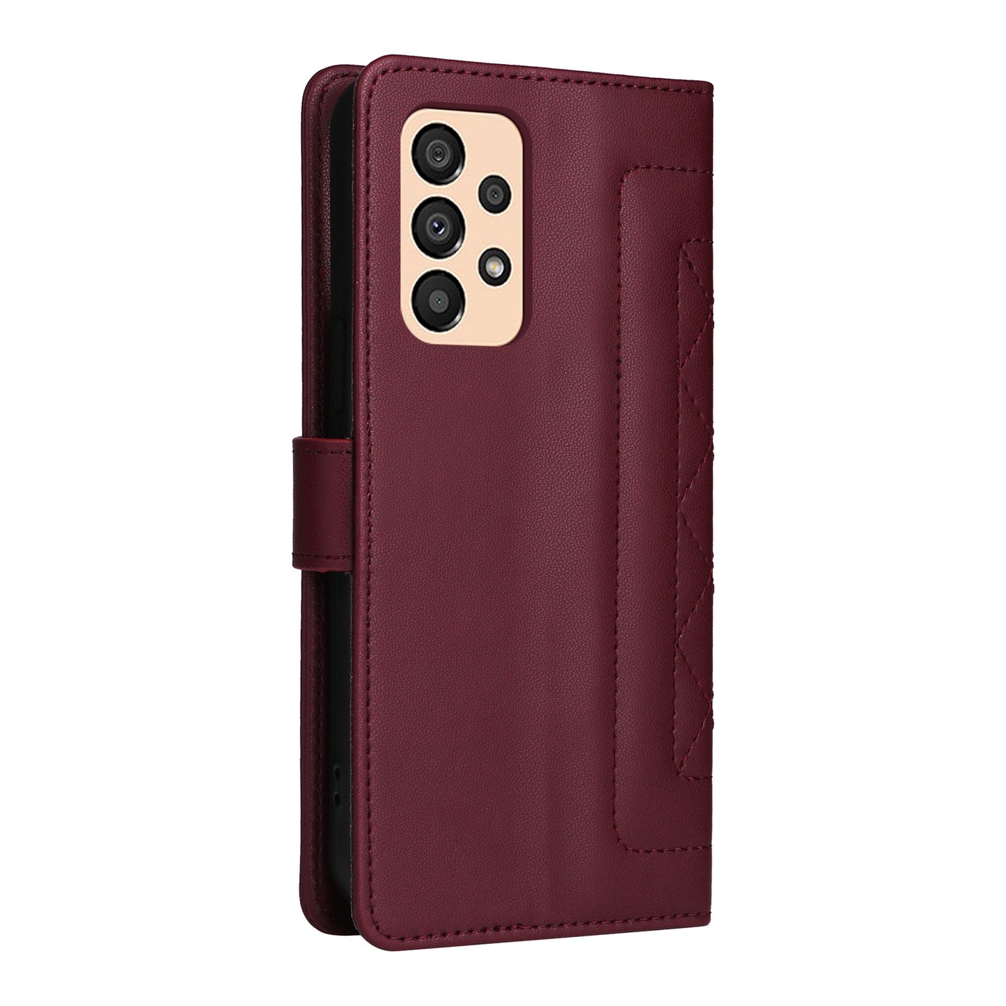 Samsung Galaxy A33 5G Diamond Lattice Leather Flip Phone Case - Durable and Convenient Holder with Precision Cutouts