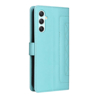 Samsung Galaxy A34 5G Diamond Lattice Leather Flip Phone Case - Durable and Convenient Holder with Precision Cutouts