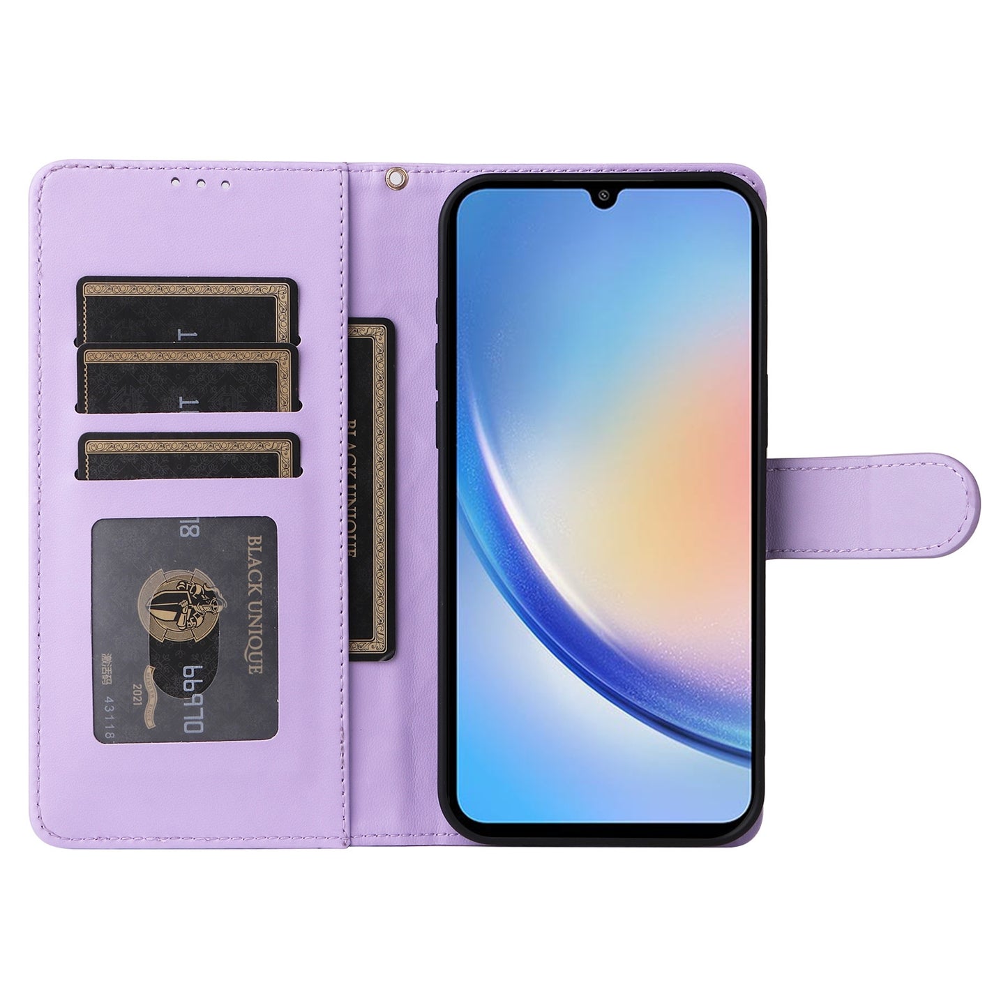 Samsung Galaxy A34 5G Diamond Lattice Leather Flip Phone Case - Durable and Convenient Holder with Precision Cutouts