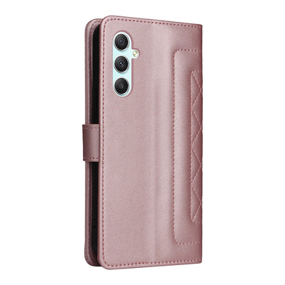 Samsung Galaxy A34 5G Diamond Lattice Leather Flip Phone Case - Durable and Convenient Holder with Precision Cutouts