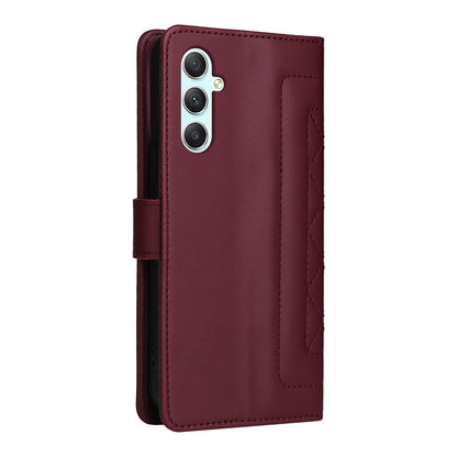 Samsung Galaxy A34 5G Diamond Lattice Leather Flip Phone Case - Durable and Convenient Holder with Precision Cutouts