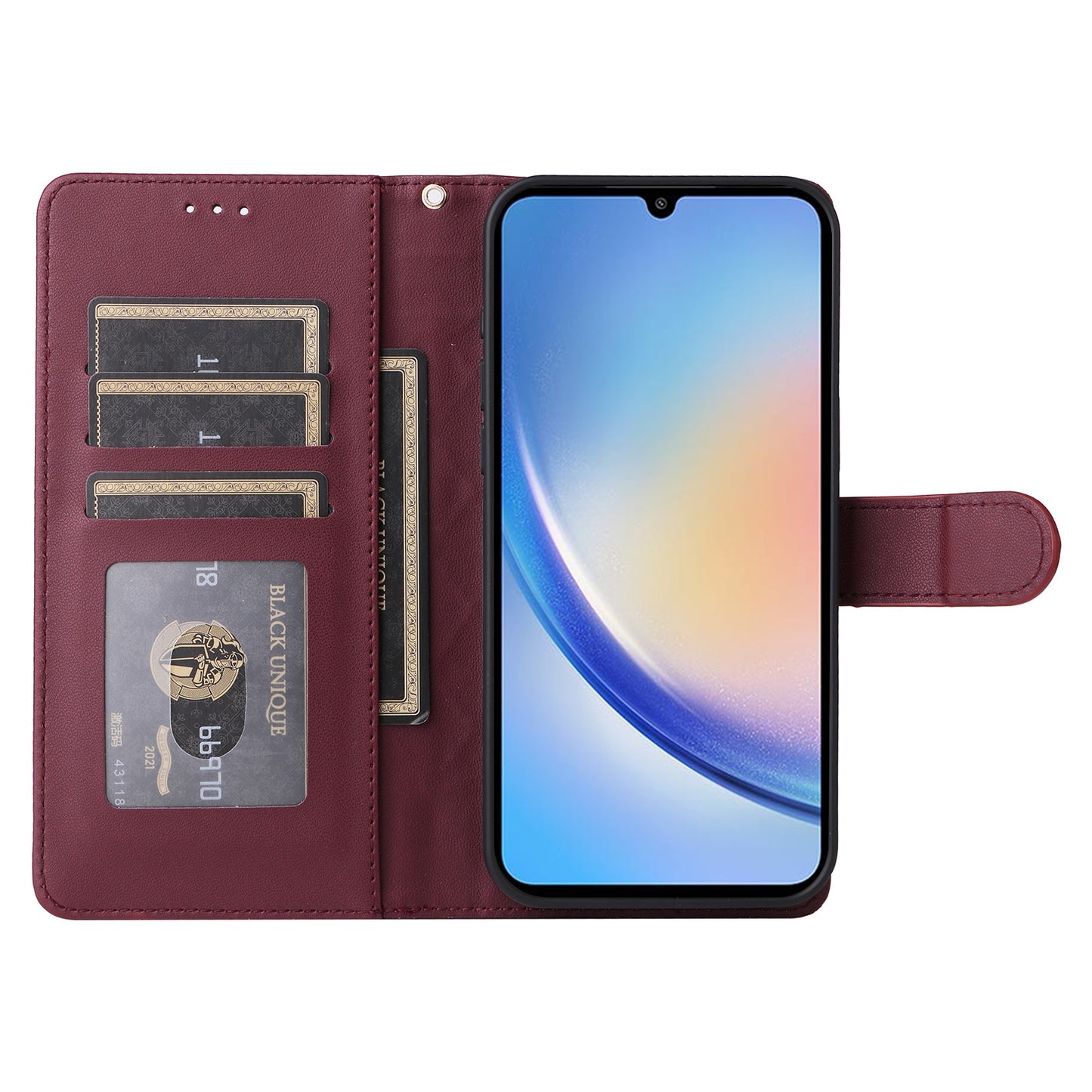 Samsung Galaxy A34 5G Diamond Lattice Leather Flip Phone Case - Durable and Convenient Holder with Precision Cutouts