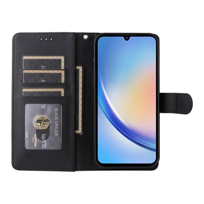 Samsung Galaxy A34 5G Diamond Lattice Leather Flip Phone Case - Durable and Convenient Holder with Precision Cutouts