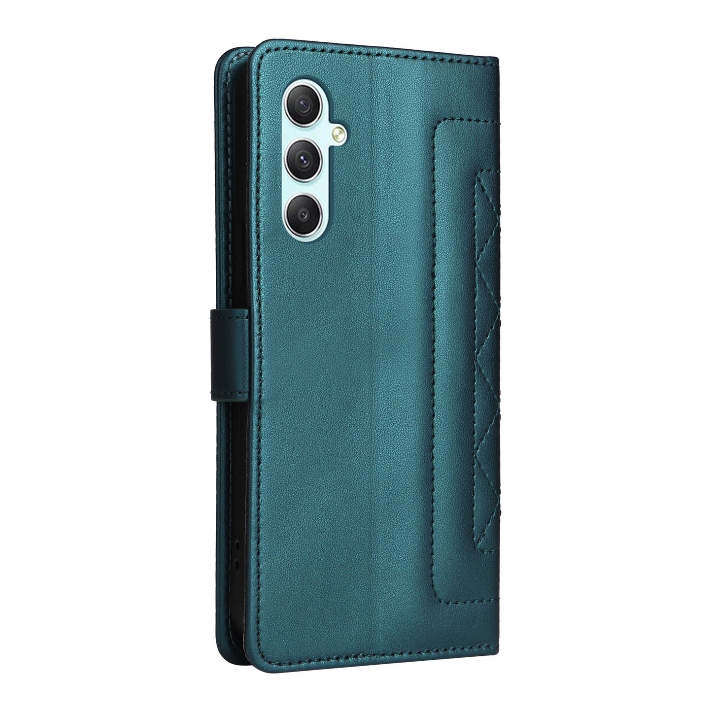 Samsung Galaxy A34 5G Diamond Lattice Leather Flip Phone Case - Durable and Convenient Holder with Precision Cutouts