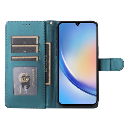 Samsung Galaxy A34 5G Diamond Lattice Leather Flip Phone Case - Durable and Convenient Holder with Precision Cutouts