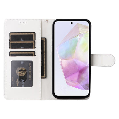 Samsung Galaxy A35 Diamond Lattice Leather Flip Phone Case - Durable and Convenient Holder with Precision Cutouts