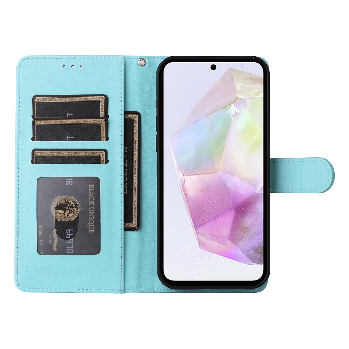 Samsung Galaxy A35 Diamond Lattice Leather Flip Phone Case - Durable and Convenient Holder with Precision Cutouts