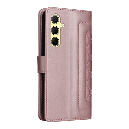 Samsung Galaxy A35 Diamond Lattice Leather Flip Phone Case - Durable and Convenient Holder with Precision Cutouts