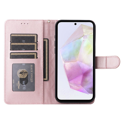 Samsung Galaxy A35 Diamond Lattice Leather Flip Phone Case - Durable and Convenient Holder with Precision Cutouts