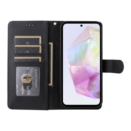 Samsung Galaxy A35 Diamond Lattice Leather Flip Phone Case - Durable and Convenient Holder with Precision Cutouts