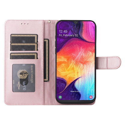 Samsung Galaxy A50 Diamond Lattice Leather Flip Phone Case - Durable and Convenient Holder with Precision Cutouts