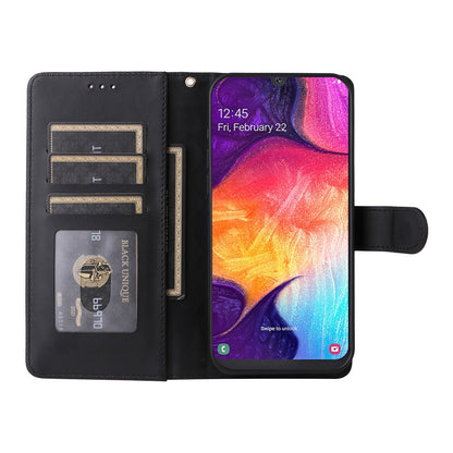 Samsung Galaxy A50 Diamond Lattice Leather Flip Phone Case - Durable and Convenient Holder with Precision Cutouts
