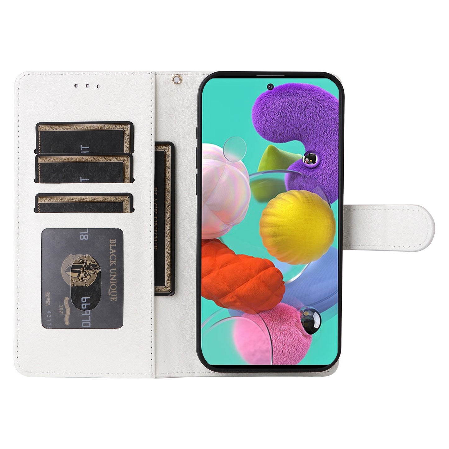 Samsung Galaxy A51 Diamond Lattice Leather Flip Phone Case - Durable and Convenient Holder with Precision Cutouts