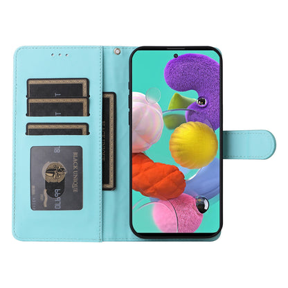 Samsung Galaxy A51 Diamond Lattice Leather Flip Phone Case - Durable and Convenient Holder with Precision Cutouts