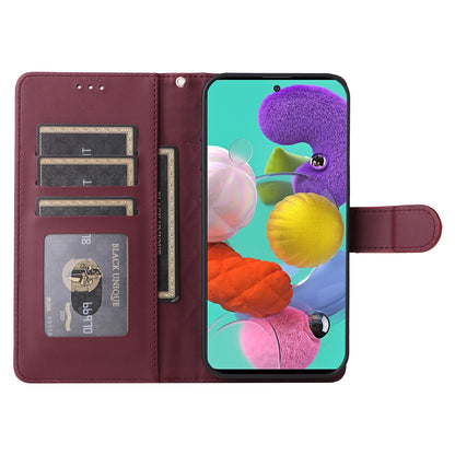 Samsung Galaxy A51 Diamond Lattice Leather Flip Phone Case - Durable and Convenient Holder with Precision Cutouts