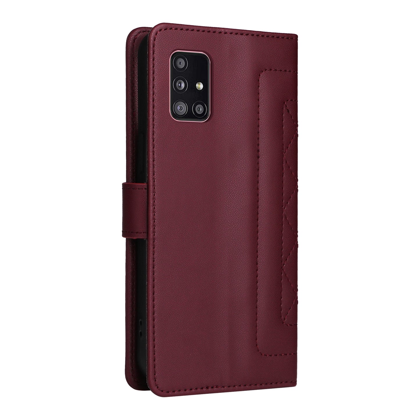 Samsung Galaxy A51 5G Diamond Lattice Leather Flip Phone Case - Durable and Convenient Holder with Precision Cutouts