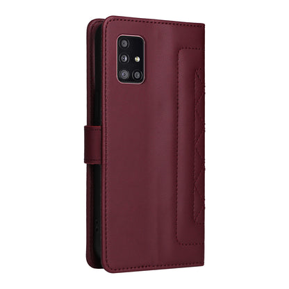 Samsung Galaxy A51 5G Diamond Lattice Leather Flip Phone Case - Durable and Convenient Holder with Precision Cutouts