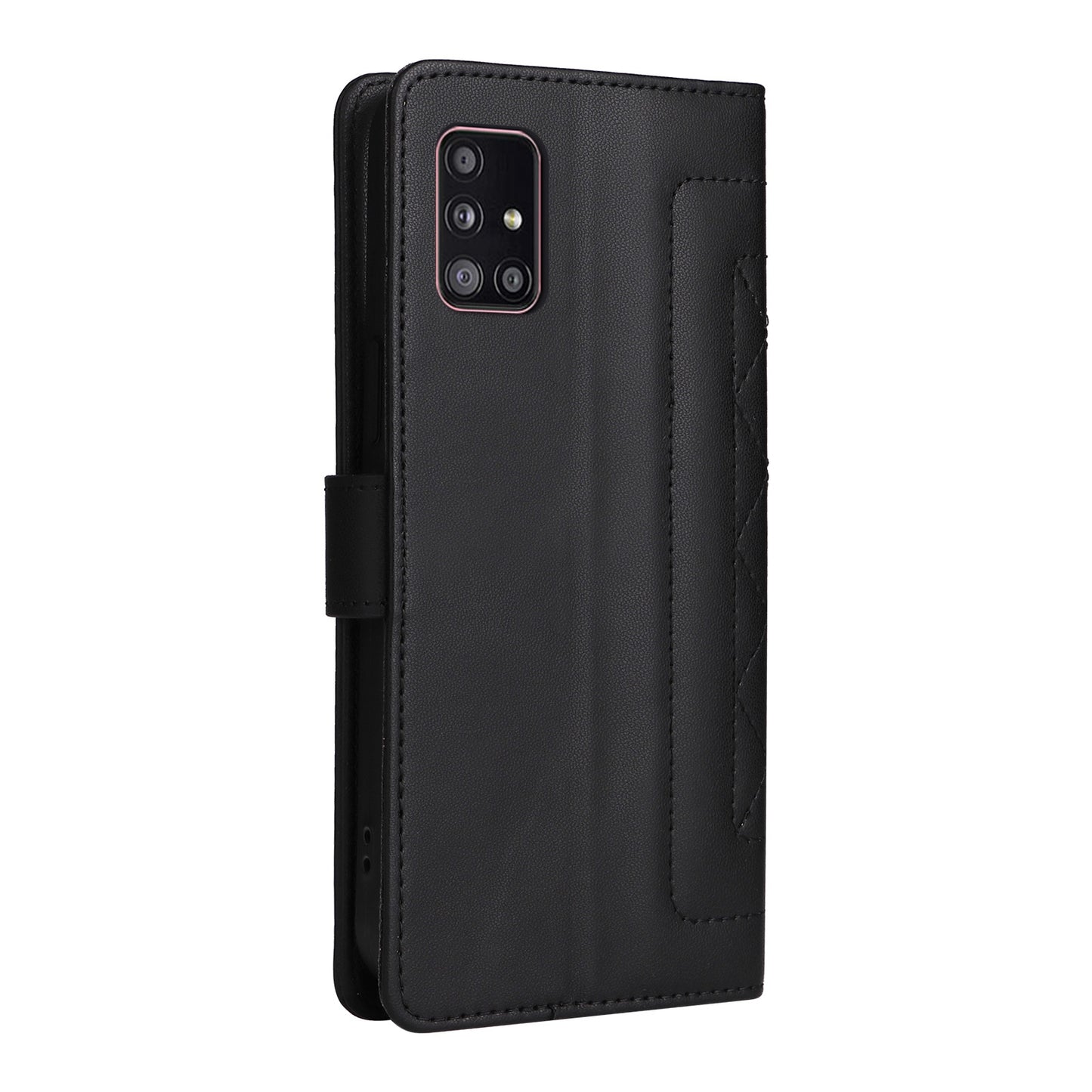 Samsung Galaxy A51 5G Diamond Lattice Leather Flip Phone Case - Durable and Convenient Holder with Precision Cutouts