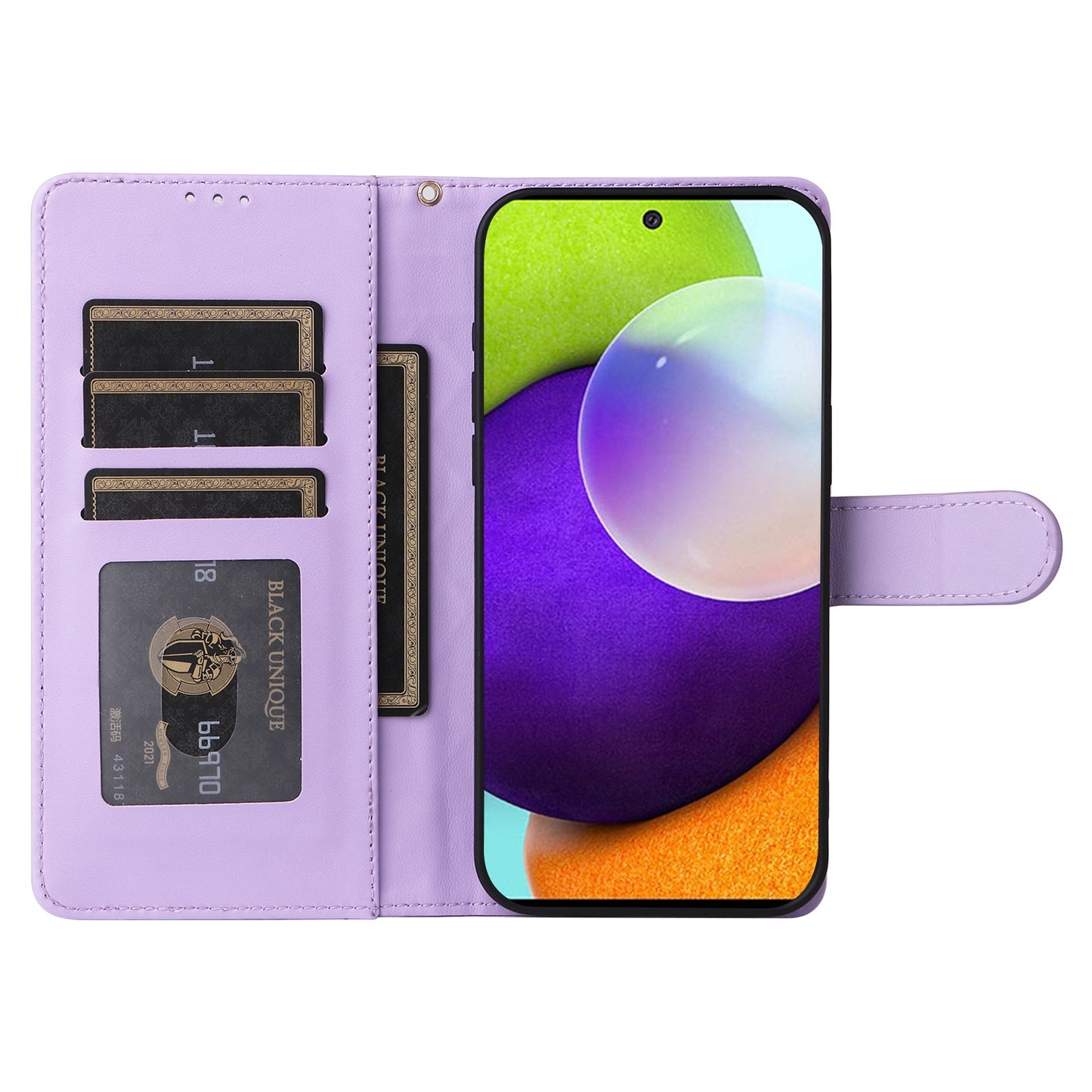 Samsung Galaxy A52 Diamond Lattice Leather Flip Phone Case - Durable and Convenient Holder with Precision Cutouts