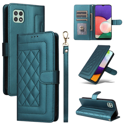 Samsung Galaxy A52 Diamond Lattice Leather Flip Phone Case - Durable and Convenient Holder with Precision Cutouts