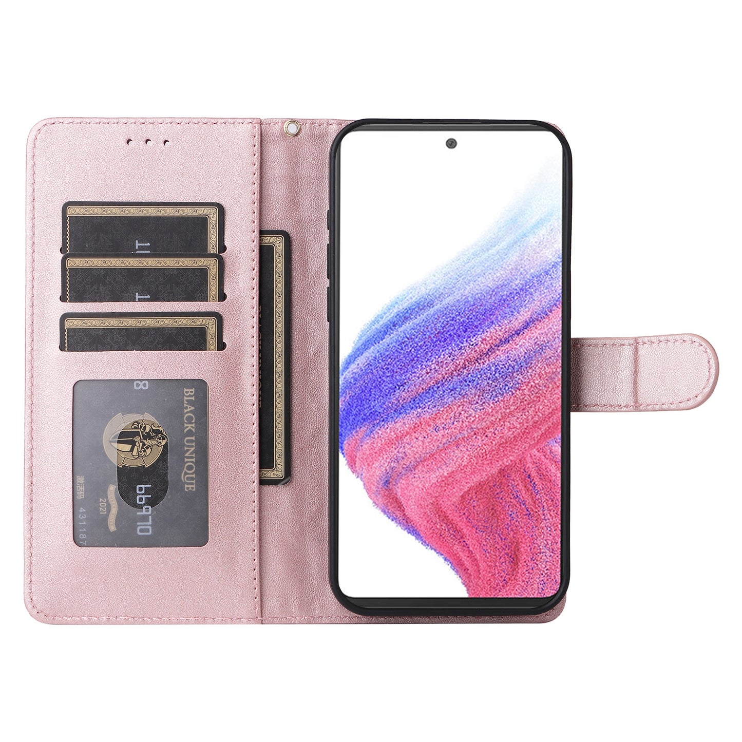 Samsung Galaxy A53 Diamond Lattice Leather Flip Phone Case - Durable and Convenient Holder with Precision Cutouts