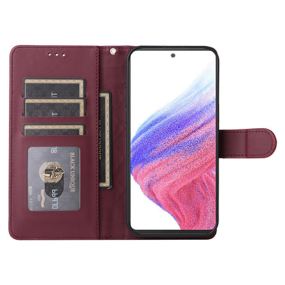 Samsung Galaxy A53 Diamond Lattice Leather Flip Phone Case - Durable and Convenient Holder with Precision Cutouts