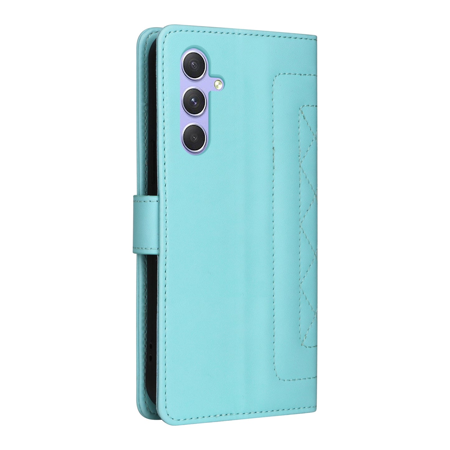Samsung Galaxy A54 5G Diamond Lattice Leather Flip Phone Case - Durable and Convenient Holder with Precision Cutouts