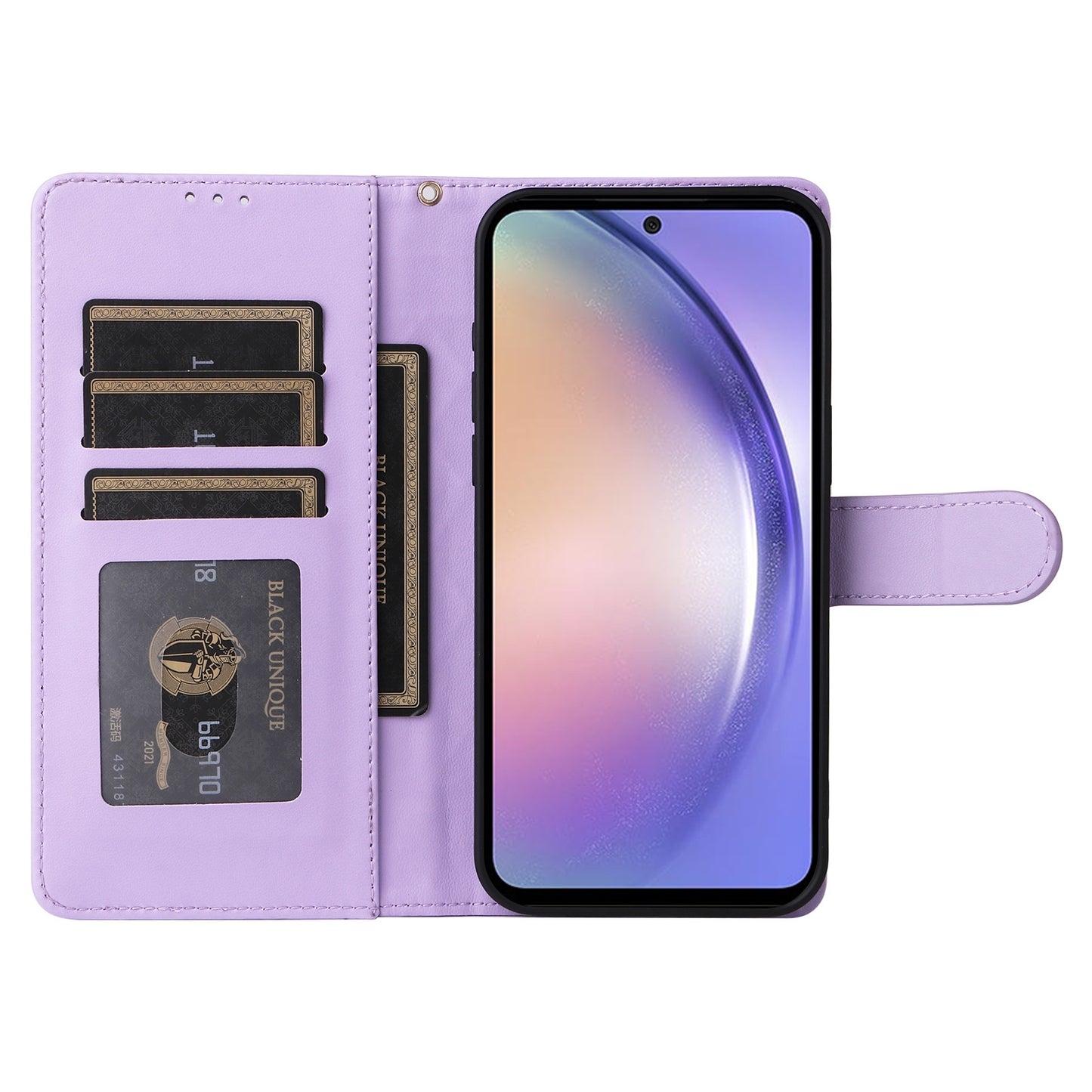 Samsung Galaxy A54 5G Diamond Lattice Leather Flip Phone Case - Durable and Convenient Holder with Precision Cutouts