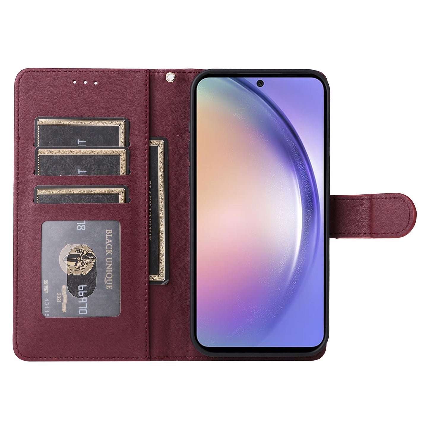 Samsung Galaxy A54 5G Diamond Lattice Leather Flip Phone Case - Durable and Convenient Holder with Precision Cutouts