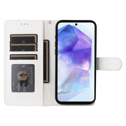 Samsung Galaxy A55 Diamond Lattice Leather Flip Phone Case - Durable and Convenient Holder with Precision Cutouts