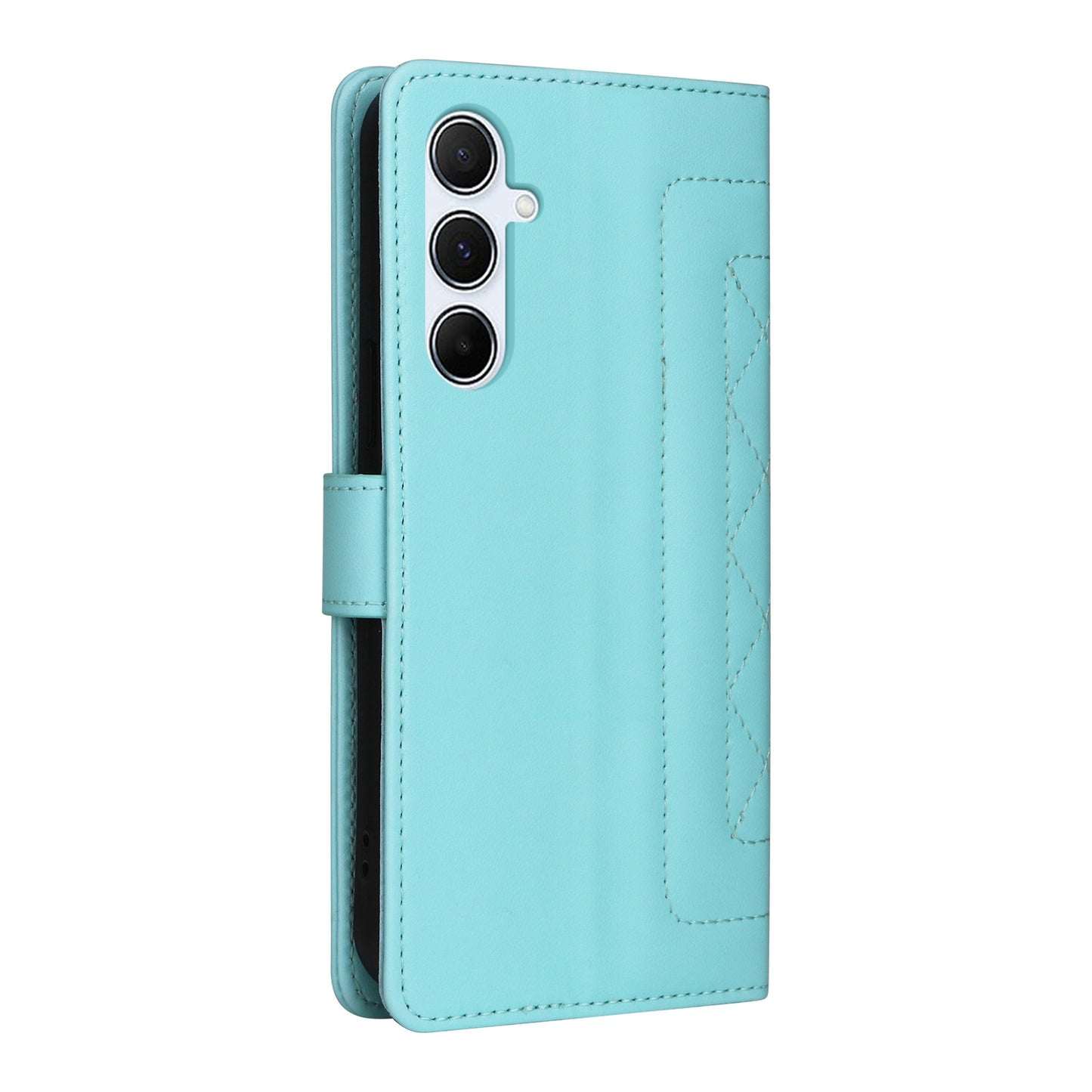 Samsung Galaxy A55 Diamond Lattice Leather Flip Phone Case - Durable and Convenient Holder with Precision Cutouts
