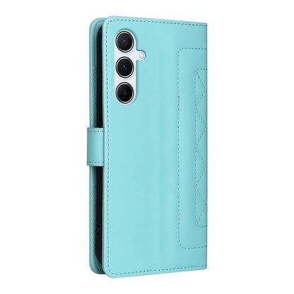 Samsung Galaxy A55 Diamond Lattice Leather Flip Phone Case - Durable and Convenient Holder with Precision Cutouts