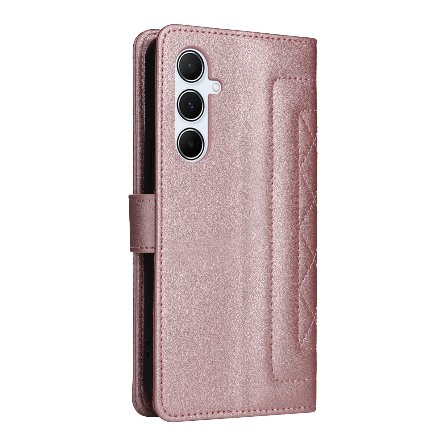 Samsung Galaxy A55 Diamond Lattice Leather Flip Phone Case - Durable and Convenient Holder with Precision Cutouts
