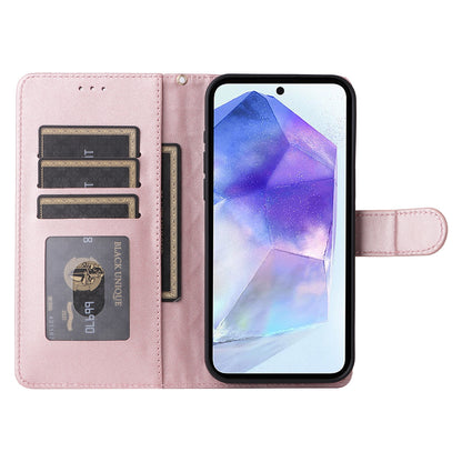 Samsung Galaxy A55 Diamond Lattice Leather Flip Phone Case - Durable and Convenient Holder with Precision Cutouts