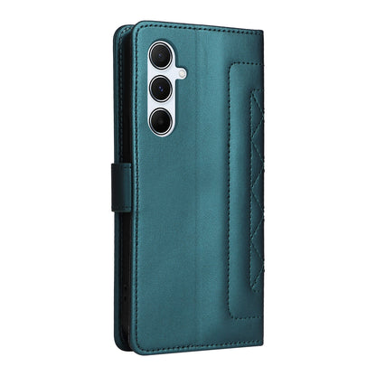 Samsung Galaxy A55 Diamond Lattice Leather Flip Phone Case - Durable and Convenient Holder with Precision Cutouts