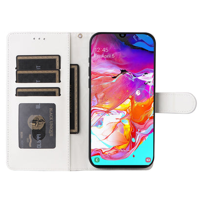Samsung Galaxy A70 Diamond Lattice Leather Flip Phone Case - Durable and Convenient Holder with Precision Cutouts