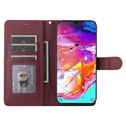 Samsung Galaxy A70 Diamond Lattice Leather Flip Phone Case - Durable and Convenient Holder with Precision Cutouts