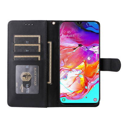 Samsung Galaxy A70 Diamond Lattice Leather Flip Phone Case - Durable and Convenient Holder with Precision Cutouts
