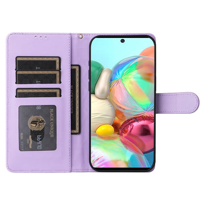 Samsung Galaxy A71 Diamond Lattice Leather Flip Phone Case - Durable and Convenient Holder with Precision Cutouts