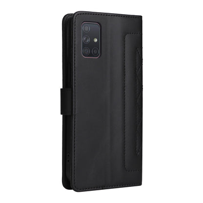 Samsung Galaxy A71 Diamond Lattice Leather Flip Phone Case - Durable and Convenient Holder with Precision Cutouts