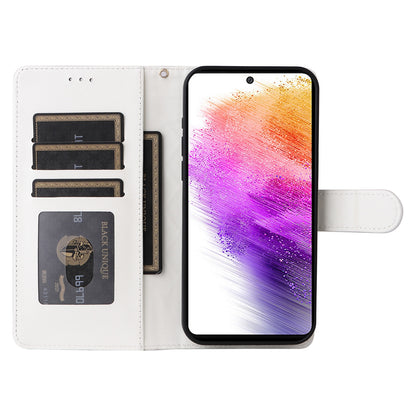 Samsung Galaxy A73 5G Diamond Lattice Leather Flip Phone Case - Durable and Convenient Holder with Precision Cutouts