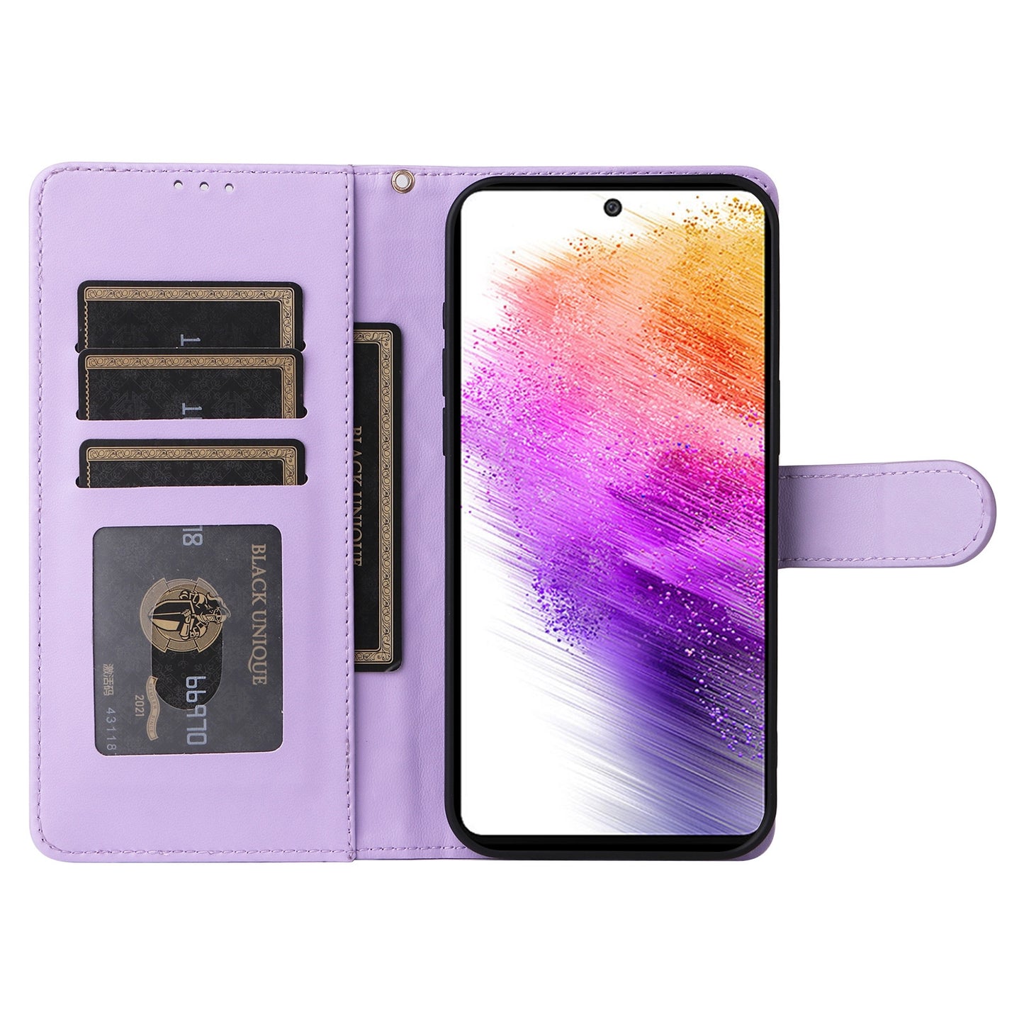 Samsung Galaxy A73 5G Diamond Lattice Leather Flip Phone Case - Durable and Convenient Holder with Precision Cutouts