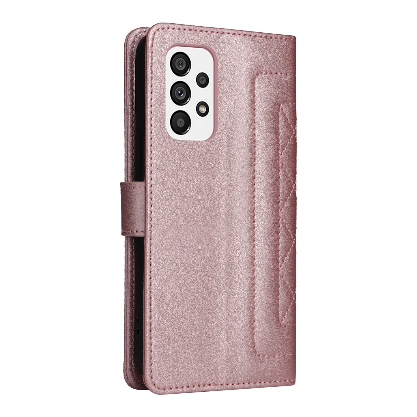 Samsung Galaxy A73 5G Diamond Lattice Leather Flip Phone Case - Durable and Convenient Holder with Precision Cutouts