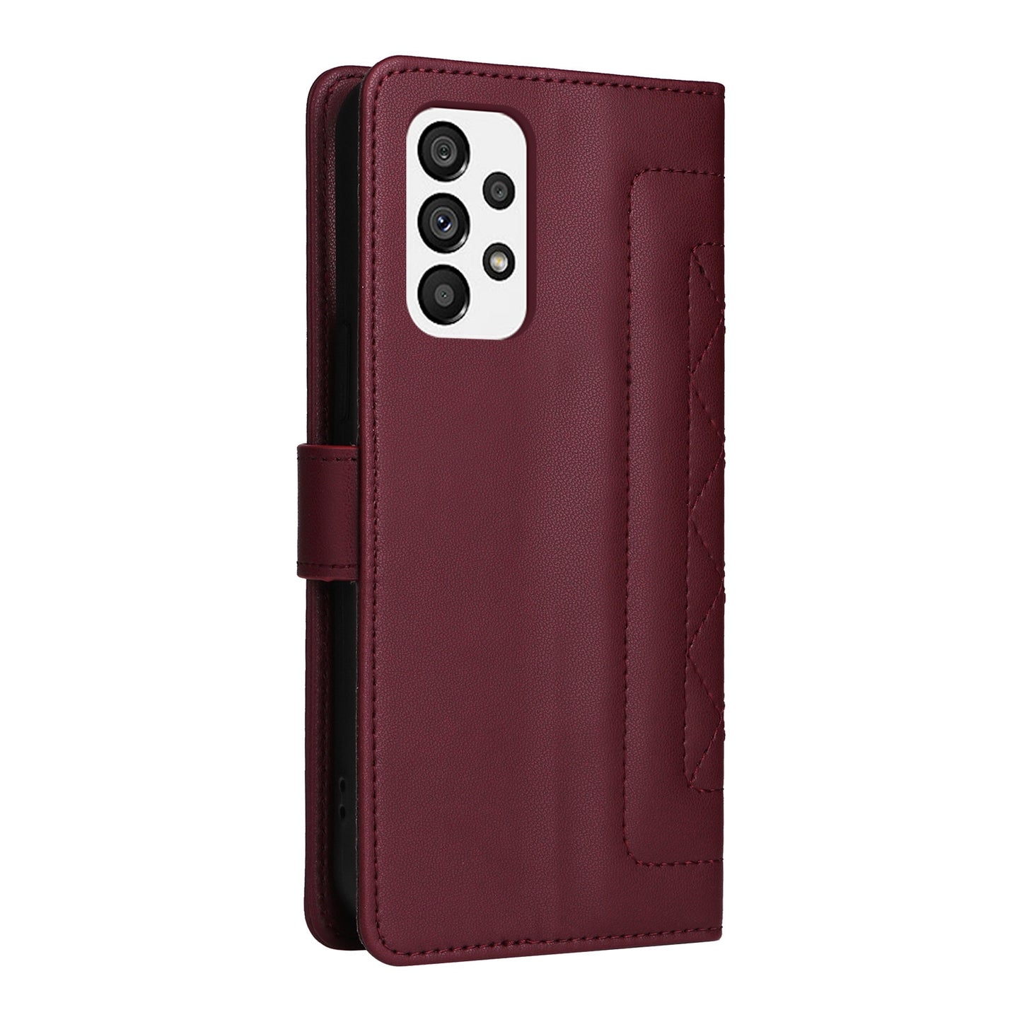 Samsung Galaxy A73 5G Diamond Lattice Leather Flip Phone Case - Durable and Convenient Holder with Precision Cutouts