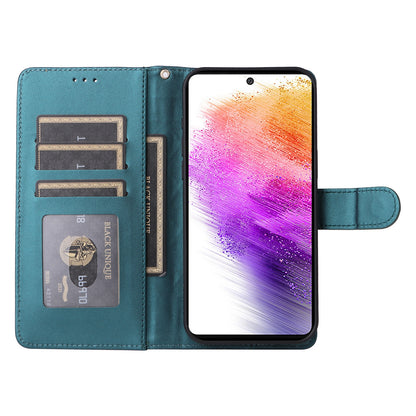 Samsung Galaxy A73 5G Diamond Lattice Leather Flip Phone Case - Durable and Convenient Holder with Precision Cutouts