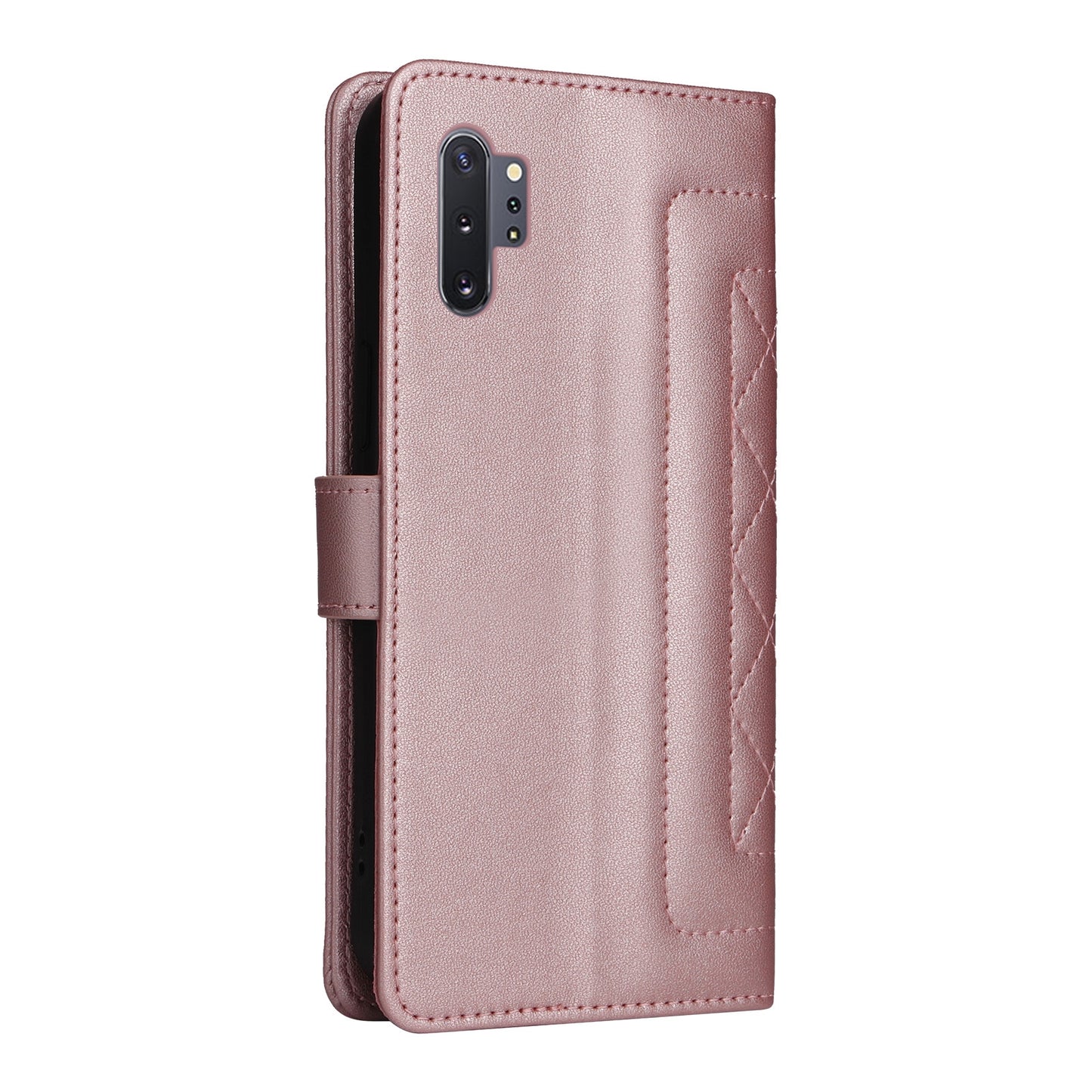 Samsung Galaxy Note10+ Diamond Lattice Leather Flip Phone Case - Durable and Convenient Holder with Precision Cutouts