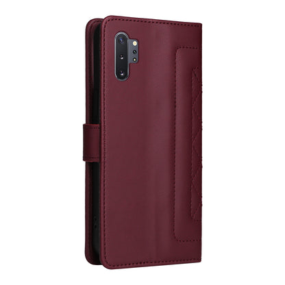 Samsung Galaxy Note10+ Diamond Lattice Leather Flip Phone Case - Durable and Convenient Holder with Precision Cutouts